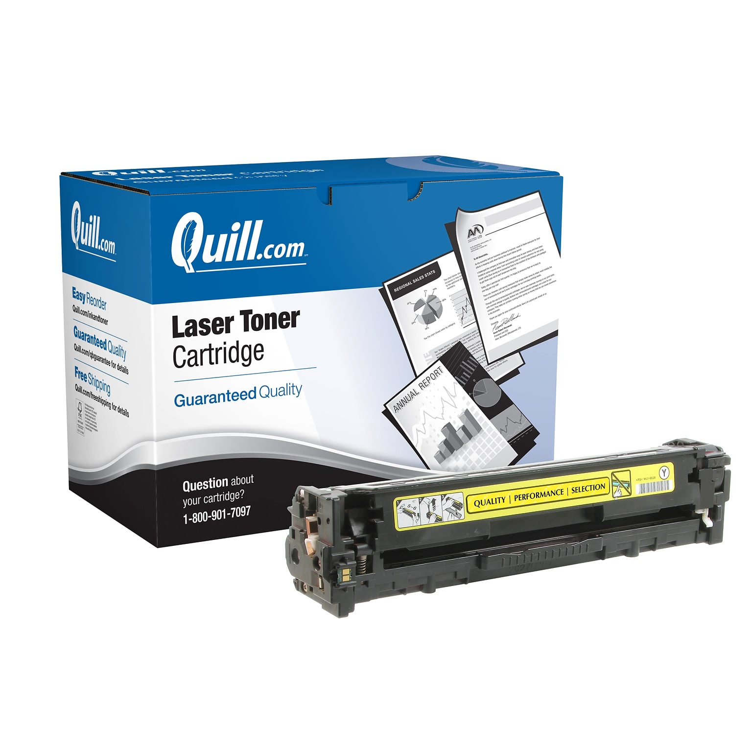 Quill Brand® Remanufactured Yellow Standard Yield Toner Cartridge Replacement for HP 131A (CF212A) (Lifetime Warranty)