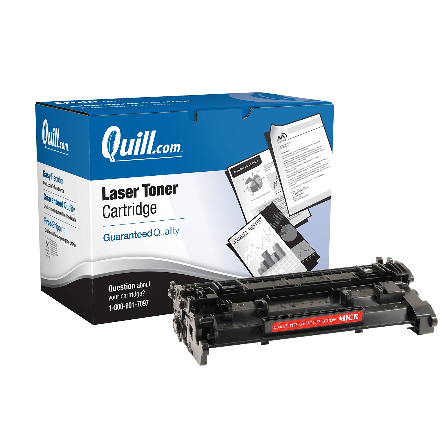 Quill Brand® Remanufactured Black Standard Yield MICR Toner Cartridge Replacement for HP 26A (CF226A) (Lifetime Warranty)