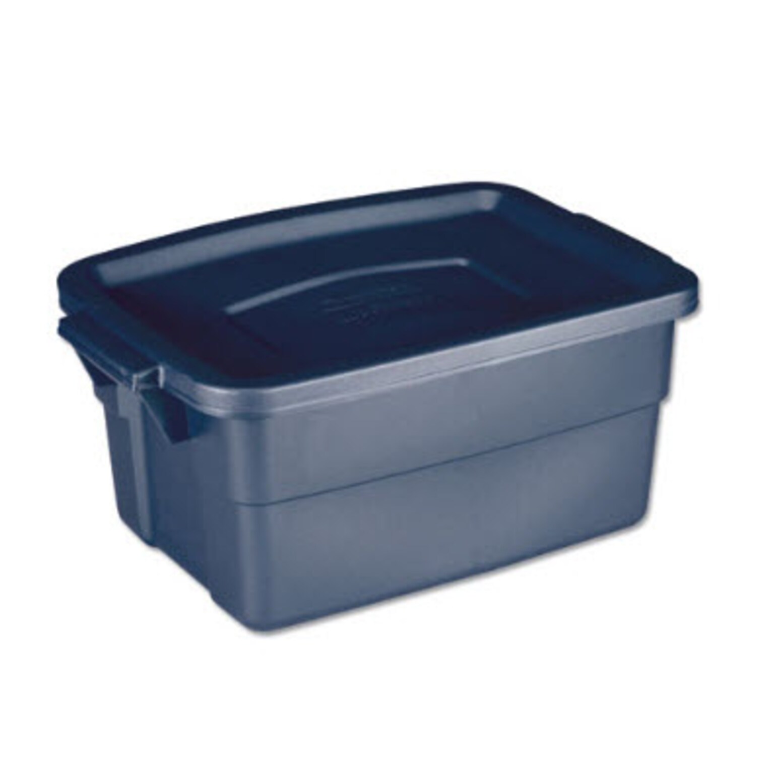 Rubbermaid Roughneck 12 Quart Latching Lid Storage Tote, Dark Indigo Metallic (RMRT030003)