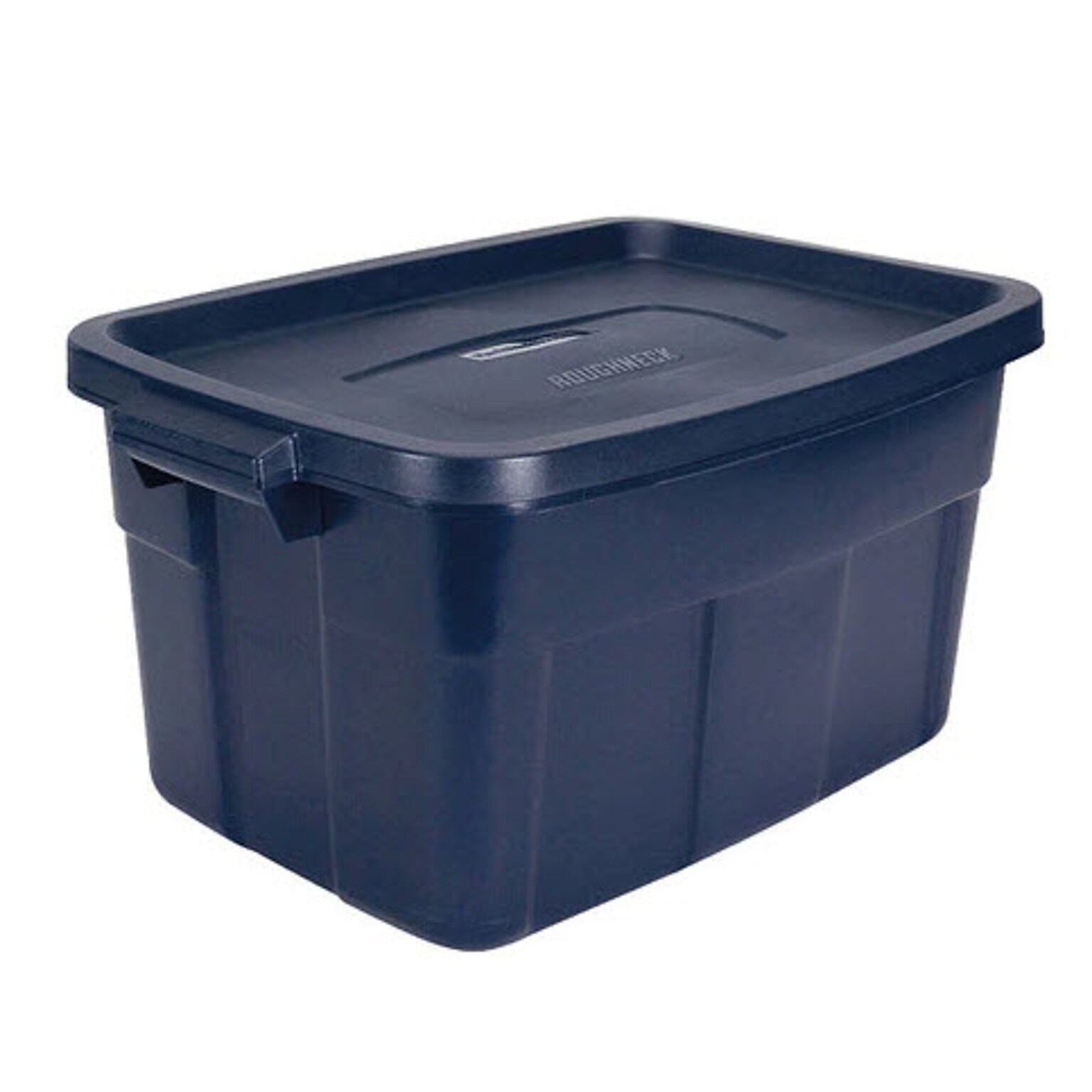 Rubbermaid Roughneck 56 Quart Latching Lid Storage Tote, Dark Indigo Metallic (RMRT140008)