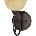 Satco Lighting 1 Light Old Bronze Bath Vanity with Tuscan Suede Glass Shade (STL-SAT600456)