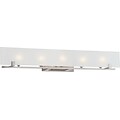 Satco Lighting 5 Light Polished Nickel Bath Vanity with Frosted Glass Shades (STL-SAT651786)