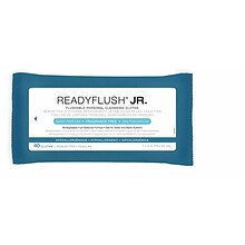 ReadyFlush® JR Flushable Wet Wipes, 7 x 8, Fragrance-free, Soft Pack Container, 40 Wipes/Package, 2