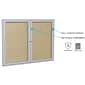 Ghent 24" H x 18" W Enclosed Vinyl Bulletin Board with Satin Frame, 1 Door (PA12418VX-193)