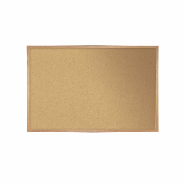 Ghent 3 H x 5 W Natural Cork Bulletin Board with Wood Frame (WK35)