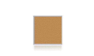 Ghent 4 H x 4 W Natural Cork Bulletin Board with Aluminum Frame (AK44)