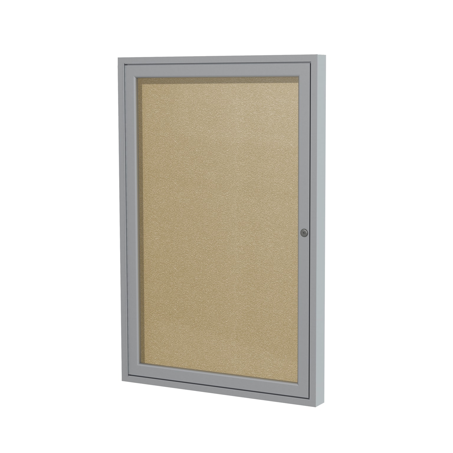 Ghent 24 H x 18 W Enclosed Vinyl Bulletin Board with Satin Frame, 1 Door, Caramel (PA12418VX-181)
