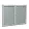 Ghent 3 H x 5 W Enclosed Vinyl Bulletin Board with Satin Frame, 2 Door, Silver (PA23660VX-193)