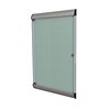 Ghent Silhouette 4 H x 2 W Enclosed Vinyl Bulletin Board with Satin Frame, 1 Door, Stone (SILH2041
