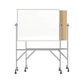 Ghent 3 H x 4 W Reversible Cork Bulletin Board/Whiteboard with Aluminum Frame (ARMK34)