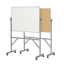 Ghent 3 H x 4 W Reversible Cork Bulletin Board/Whiteboard with Aluminum Frame (ARMK34)