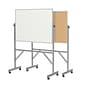 Ghent 3' H x 4' W Reversible Cork Bulletin Board/Whiteboard with Aluminum Frame (ARMK34)