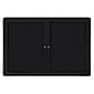 Ghent Ovation 3 H x 4 W Enclosed Fabric Bulletin Board with Black Frame, 2 Door, Black (OVK2-F95)