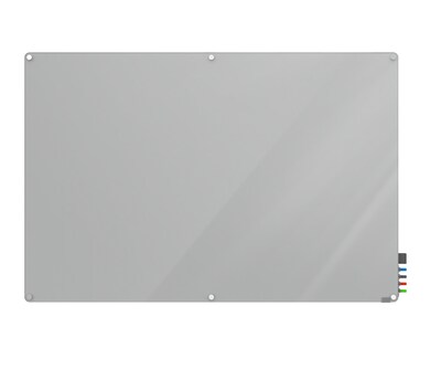 Ghent Harmony 2H x 3W Glass Whiteboard with Radius Corners, Gray (HMYRN23GY)