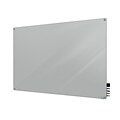 Ghent Harmony 4H x 6W Magnetic Glass Whiteboard with Square Corners, Gray (HMYSM46GY)