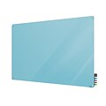 Ghent Harmony 4H x 5W Magnetic Glass Whiteboard with Radius Corners, Blue (HMYRM45BE)
