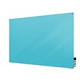 Ghent Harmony 4H x 6W Glass Whiteboard with Square Corners, Blue (HMYSN46BE)
