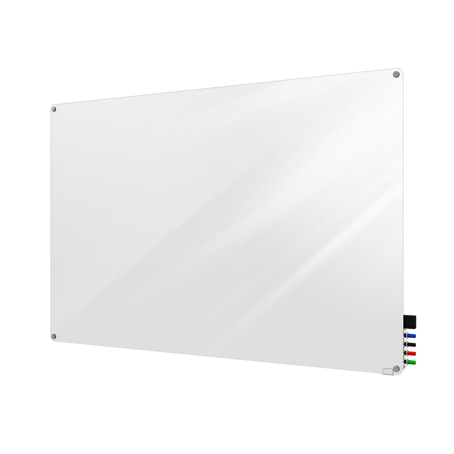 Ghent Harmony Glass Whiteboard with Radius Corners, 4H x 6W (HMYRN46WH)