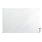 Ghent Harmony Glass Whiteboard with Radius Corners, 4'H x 6'W, White (HMYRN46WH)