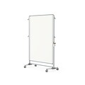 Ghent Nexus Partition Mobile 2-Sided Porcelain Magnetic Whiteboard, 76H x 52W (NEX224MMP)