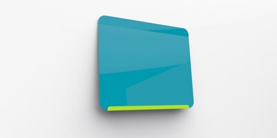 Ghent Link Board 24H x 30W Magnetic Whiteboard, Lime Green Base/Bright Blue Face (LWB2430GB)