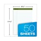 Ampad Earthwise Notepads, 8.5" x 11.75", Wide Ruled, White, 50 Sheets/Pad, 12 Pads/Pack (TOP 20-172R)