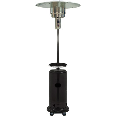 Hanover 7-Ft. 41,000 BTU Steel Umbrella Propane Patio Heater, Black (HAN004BLK)