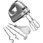 KitchenAid 9-Speed Hand Mixer with Turbo Beater II Accessories, Contour Silver (KHM926CU)
