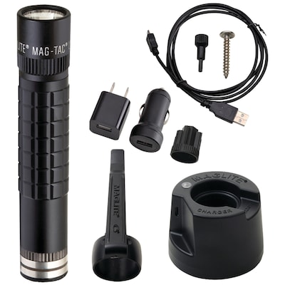 MAGLITE TRM1RE4 MAGLITE LED MAGTAC Rechargeable Flashlight (533-Lumens; Plain Bezel)