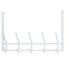 Better Houseware 2-Tier Over-Door Hook Rack, White (1961)