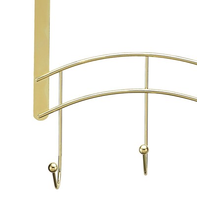 Better Houseware Over-Door Hook Rack, Brass, (1961/B)