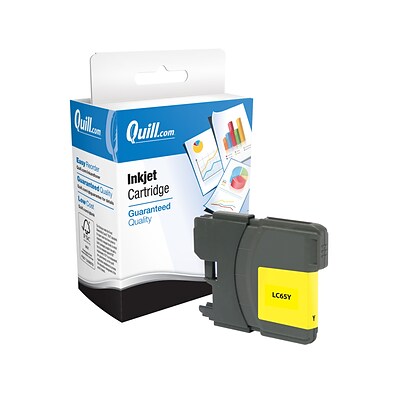 Quill Brand® Brother LC65 Remanufactured Yellow Ink Cartridge, High Yield (LC65Y) (Lifetime Warranty)