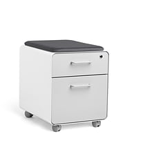 Poppin Stow 2-Drawer Mobile Vertical File Cabinet, Letter/Legal Size, Lockable, 21.5H x 15.75W x 2