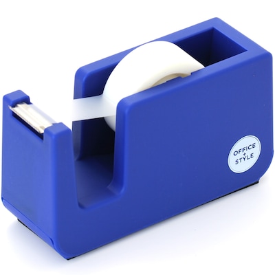 Office + Style Desktop Tape Dispenser, Non-Skid Weighted Base, Blue (OS-TDBLU)