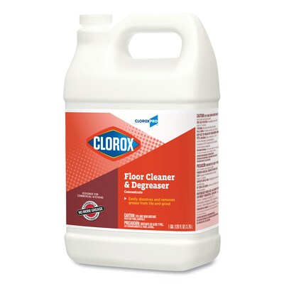 Clorox® Professional Floor Cleaner and Degreaser Concentrate, 1 gal Bottle