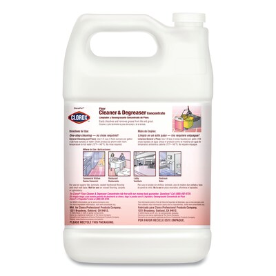 Clorox® Professional Floor Cleaner and Degreaser Concentrate, 1 gal Bottle