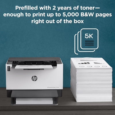 HP LaserJet Tank 2504dw Wireless Black & White Refillable Laser Printer Prefilled with Up to 2 Years of Toner (2R7F4A#BGJ)