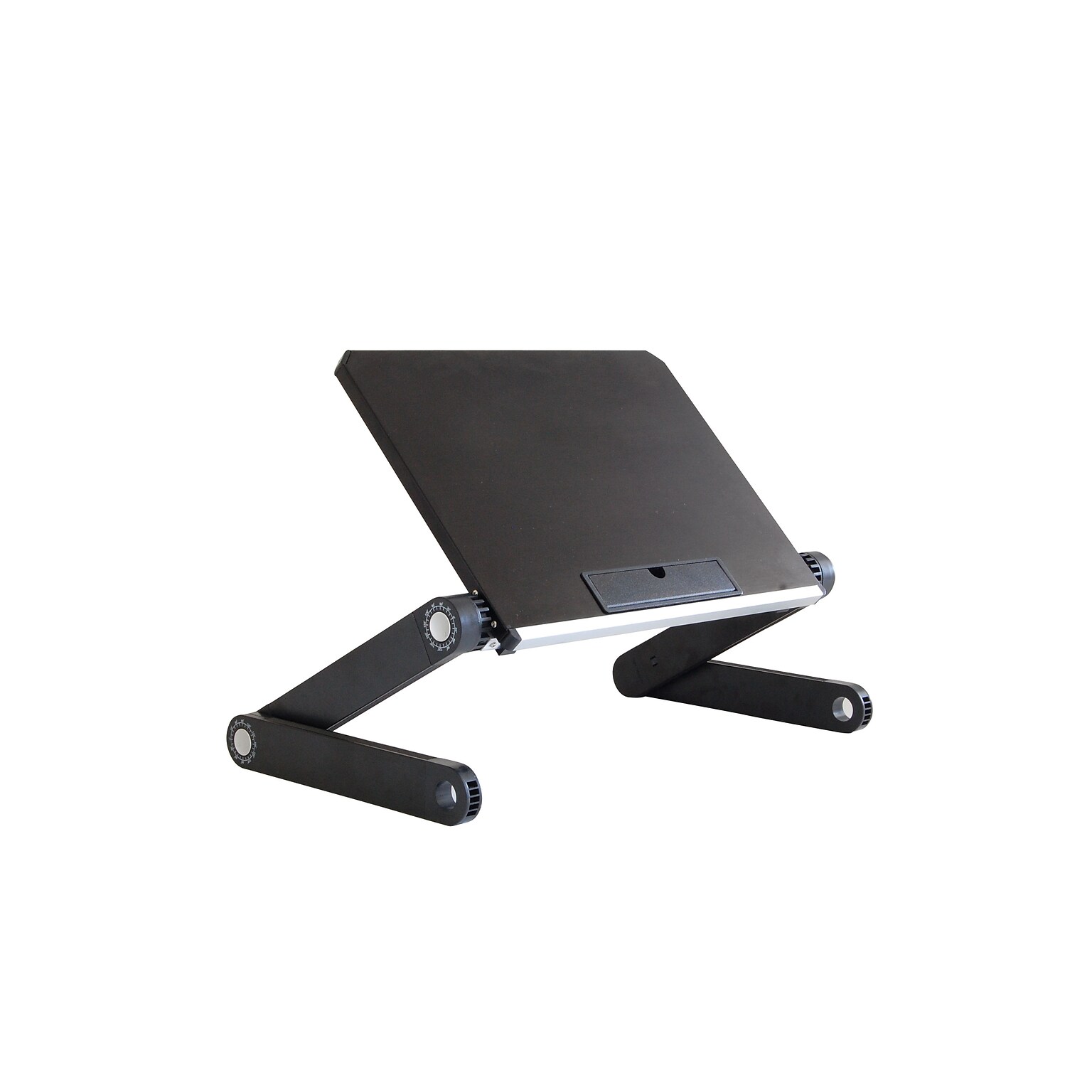 Uncaged Ergonomics WorkEZ Adjustable Aluminum Laptop Lap Desk Cooling Stand, Light Black (WELB)