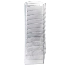 Design Ideas 11-Pocket Mesh Letter Size Wall File, Silver (340079)