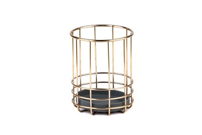 Design Ideas Wire Savoy Pencil Cup, Brass (3440515)