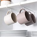 Better Houseware Coated-Steel Undershelf Cup/Mug Hooks, White (1417)