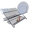 Better Houseware Coated-Steel Folding Dish Rack, Black (BTH1489E)