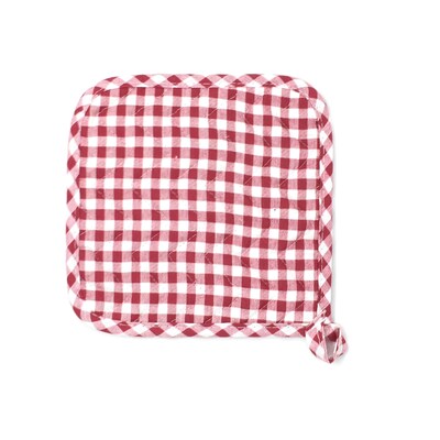 Better Houseware Gingham Pot Holder, Red, (1583/R)
