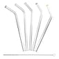 Better Houseware Extra-Wide Glass Straws with Cleaning Brush, 5 Pack, (309)