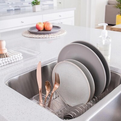Better Houseware Stainless Steel Dish Drainer Set, Silver (BTH3423)