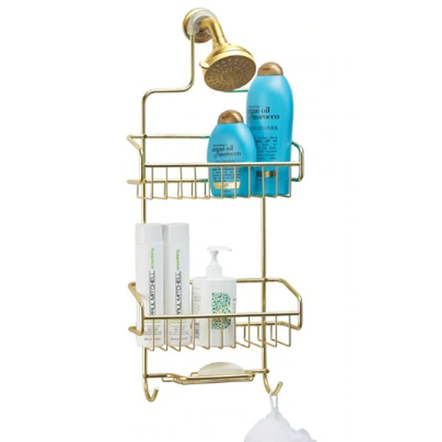 Better Houseware Rustproof Extra-Large Shower Caddy, Gold (886.2)