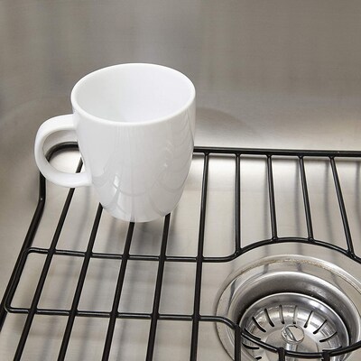 Better Houseware Coated-Steel Small Sink Protector, Black (1485/E)