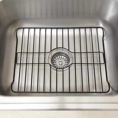 Better Houseware Coated-Steel Small Sink Protector, Black (1485/E)