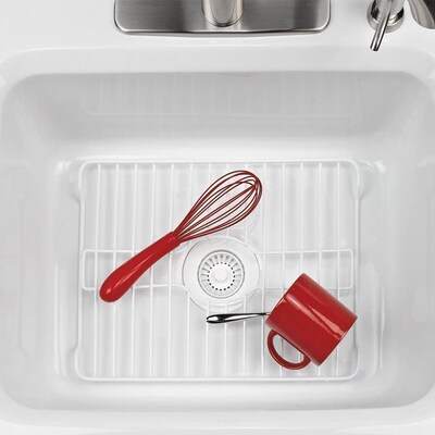 Better Houseware Coated-Steel Small Sink Protector, White (1485/W)