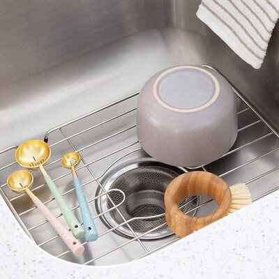 Better Houseware Stainless Medium Steel Sink Protector, Silver (BTH14868)